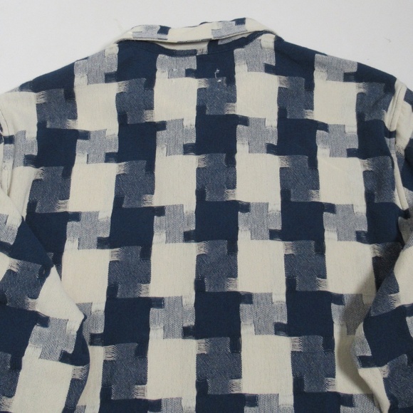 Kith Men's Jumbo Houndstooth Overshirt Cyanotype KHM032076 Size XXL - Picture 8 of 12